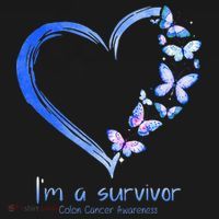 Blue Butterfly Heart Im A Survivor Colon Cancer Awareness Women's Tank Top thumb 5