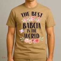 Best Babcia In The World Polish Grandma Floral Mother's Day T-Shirt thumb 3