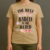 Best Babcia In The World Polish Grandma Floral Mother's Day T-Shirt thumb 4