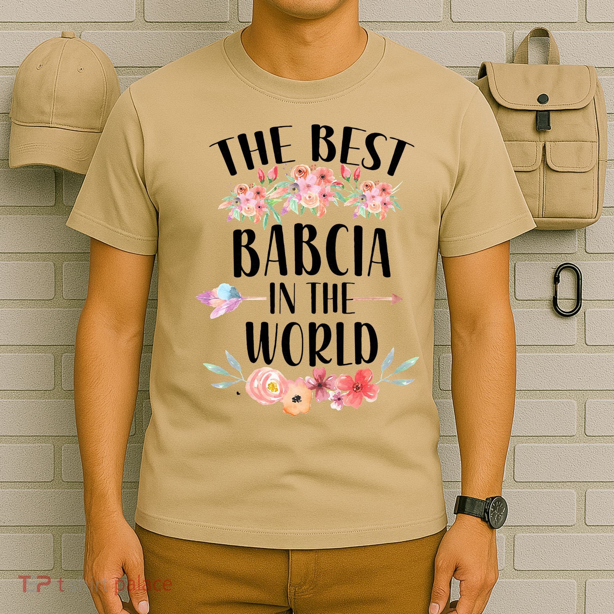 Best Babcia In The World Polish Grandma Floral Mother's Day T-Shirt