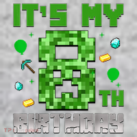 Birthday Boy It'S My 8th Birthday Video Game Pixel The Baniff Cuffed Pom Beanie thumb 2