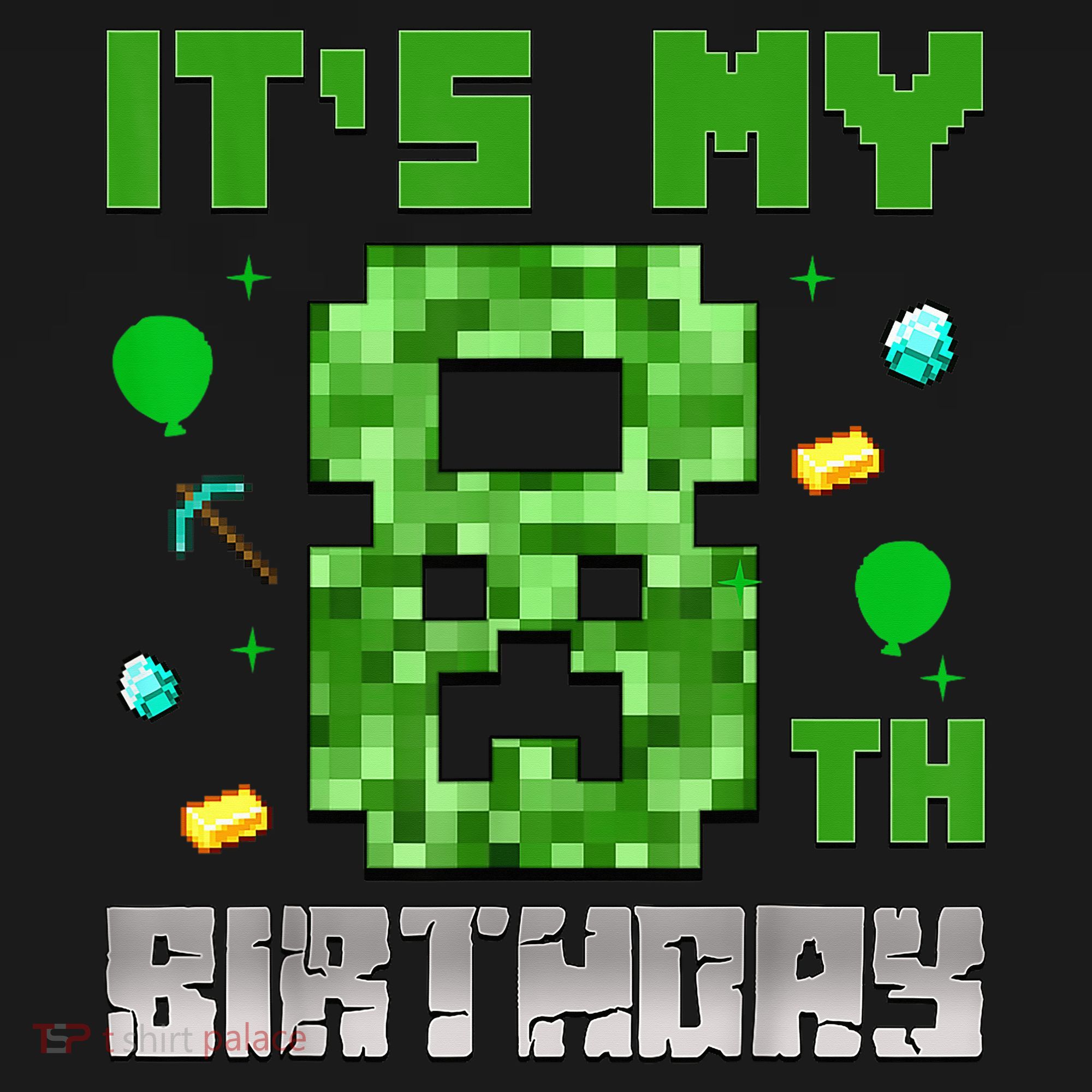 Birthday Boy It'S My 8th Birthday Video Game Pixel USA-Made Doggie Bandana
