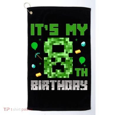 Birthday Boy It'S My 8th Birthday Video Game Pixel Golf Towel