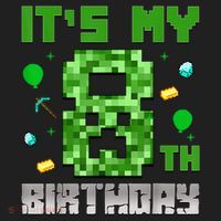 Birthday Boy It'S My 8th Birthday Video Game Pixel Golf Towel thumb 3