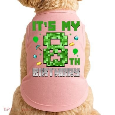 Birthday Boy It'S My 8th Birthday Video Game Pixel Doggie Tank