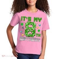 Birthday Boy It'S My 8th Birthday Video Game Pixel Kids T-Shirt thumb 2