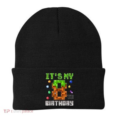 Birthday Boy It'S My 8th Birthday Video Game Pixel Beanie