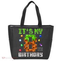 Birthday Boy It'S My 8th Birthday Video Game Pixel Tote Bag thumb 0