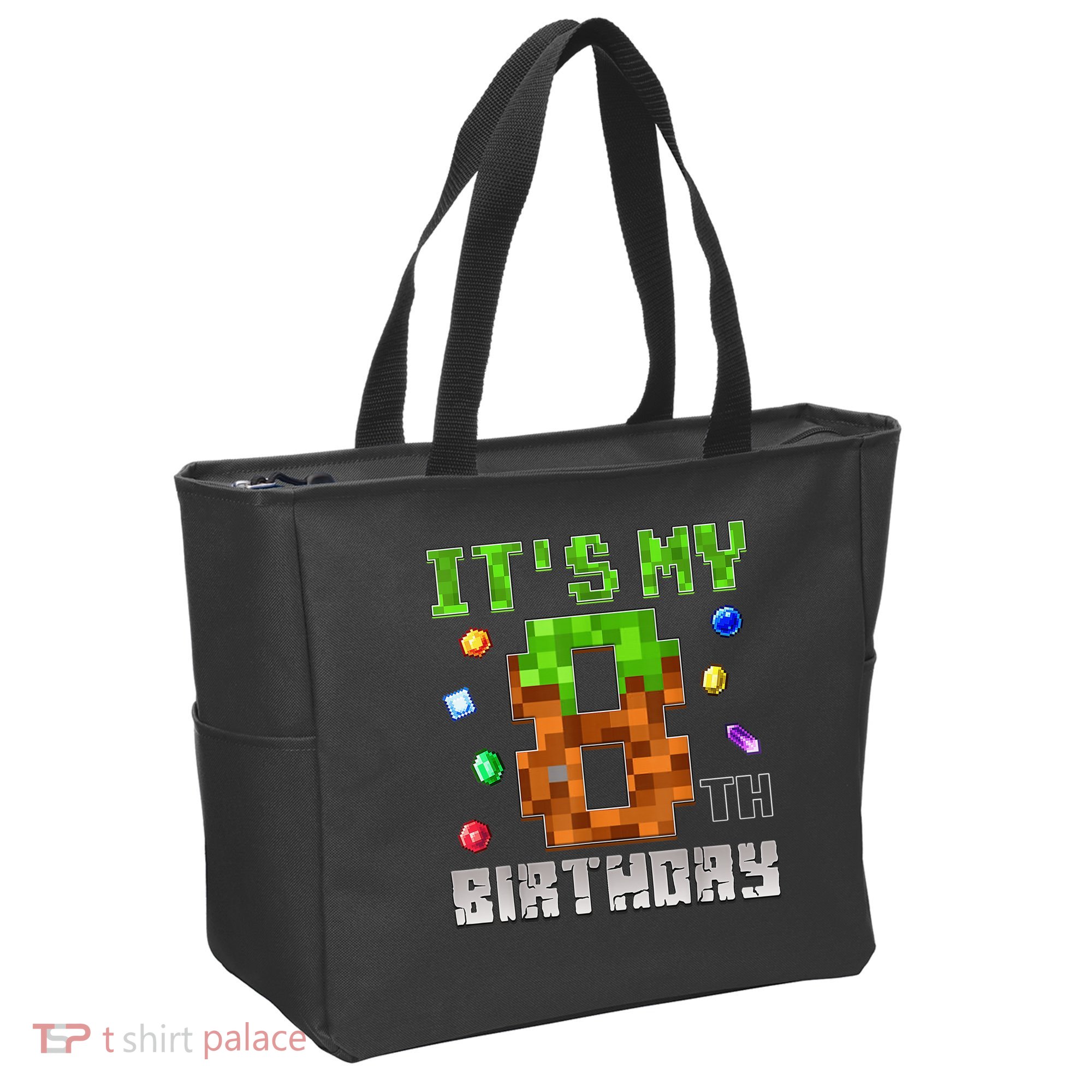 Birthday Boy It'S My 8th Birthday Video Game Pixel Tote Bag