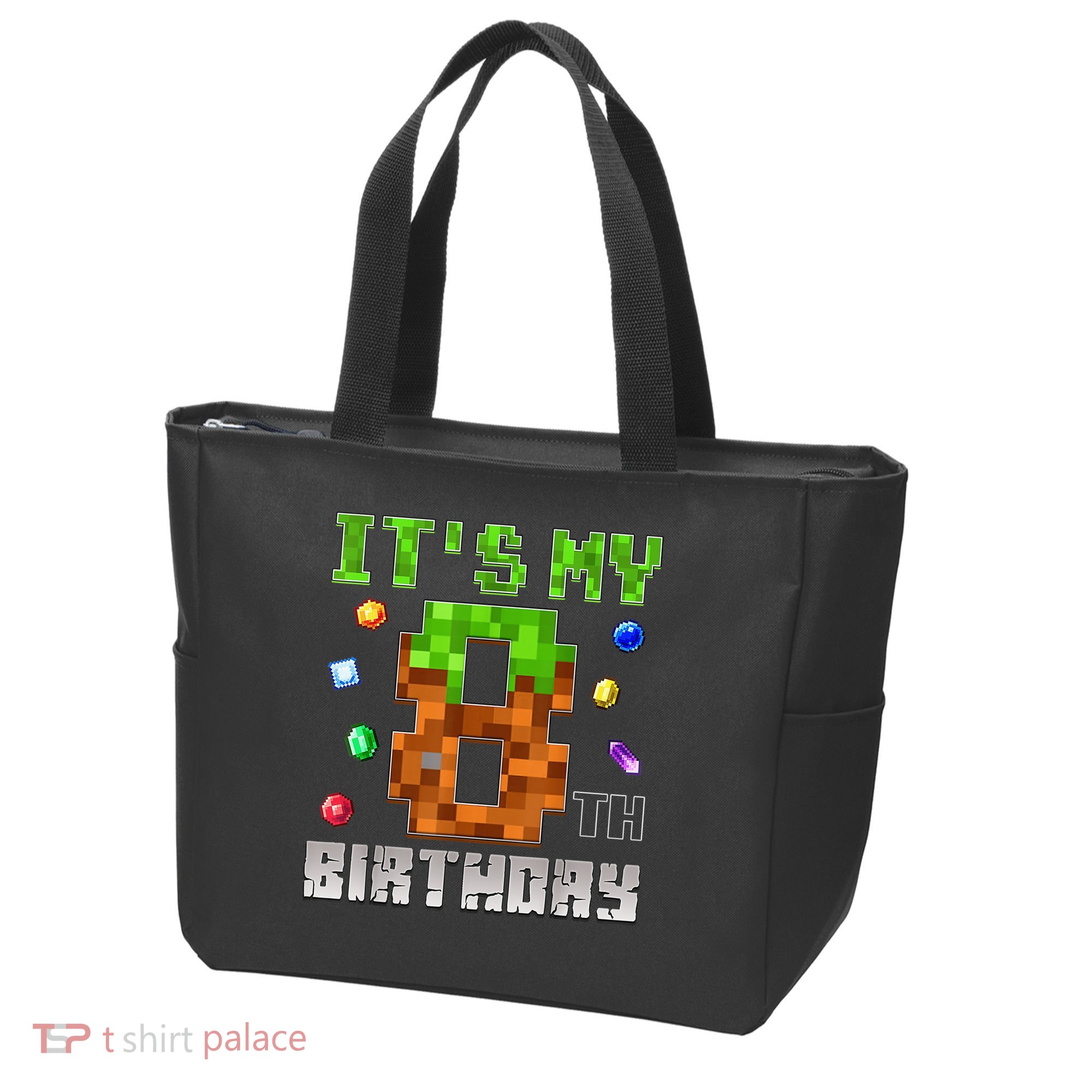 Birthday Boy It'S My 8th Birthday Video Game Pixel Tote Bag