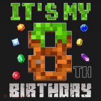 Birthday Boy It'S My 8th Birthday Video Game Pixel Tote Bag thumb 4