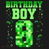 Birthday Boy It'S My 8th Birthday Video Game Backpack thumb 2