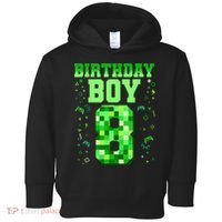 Birthday Boy It'S My 8th Birthday Video Game Toddler Hoodie thumb 0