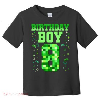 Birthday Boy It'S My 8th Birthday Video Game Toddler T-Shirt