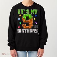 Birthday Boy It'S My 9th Birthday Video Game Pixel Women's Sweatshirt thumb 0