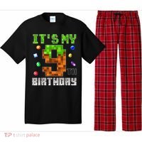 Birthday Boy It'S My 9th Birthday Video Game Pixel Pajama Set thumb 0