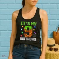 Birthday Boy It'S My 9th Birthday Video Game Pixel Women's Tank Top thumb 2