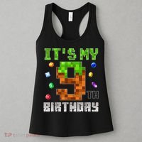 Birthday Boy It'S My 9th Birthday Video Game Pixel Women's Tank Top thumb 3