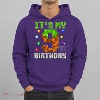 Birthday Boy It'S My 9th Birthday Video Game Pixel Hoodie thumb 0