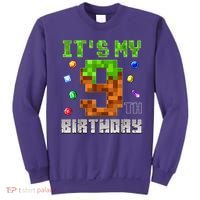 Birthday Boy It'S My 9th Birthday Video Game Pixel Sweatshirt thumb 0