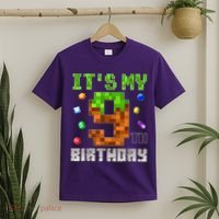 Birthday Boy It'S My 9th Birthday Video Game Pixel T-Shirt thumb 2