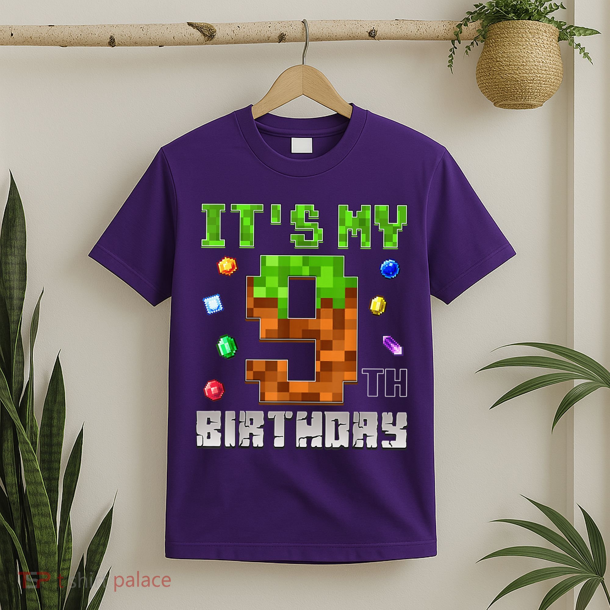 Birthday Boy It'S My 9th Birthday Video Game Pixel T-Shirt