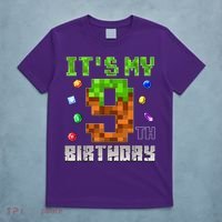 Birthday Boy It'S My 9th Birthday Video Game Pixel T-Shirt thumb 5