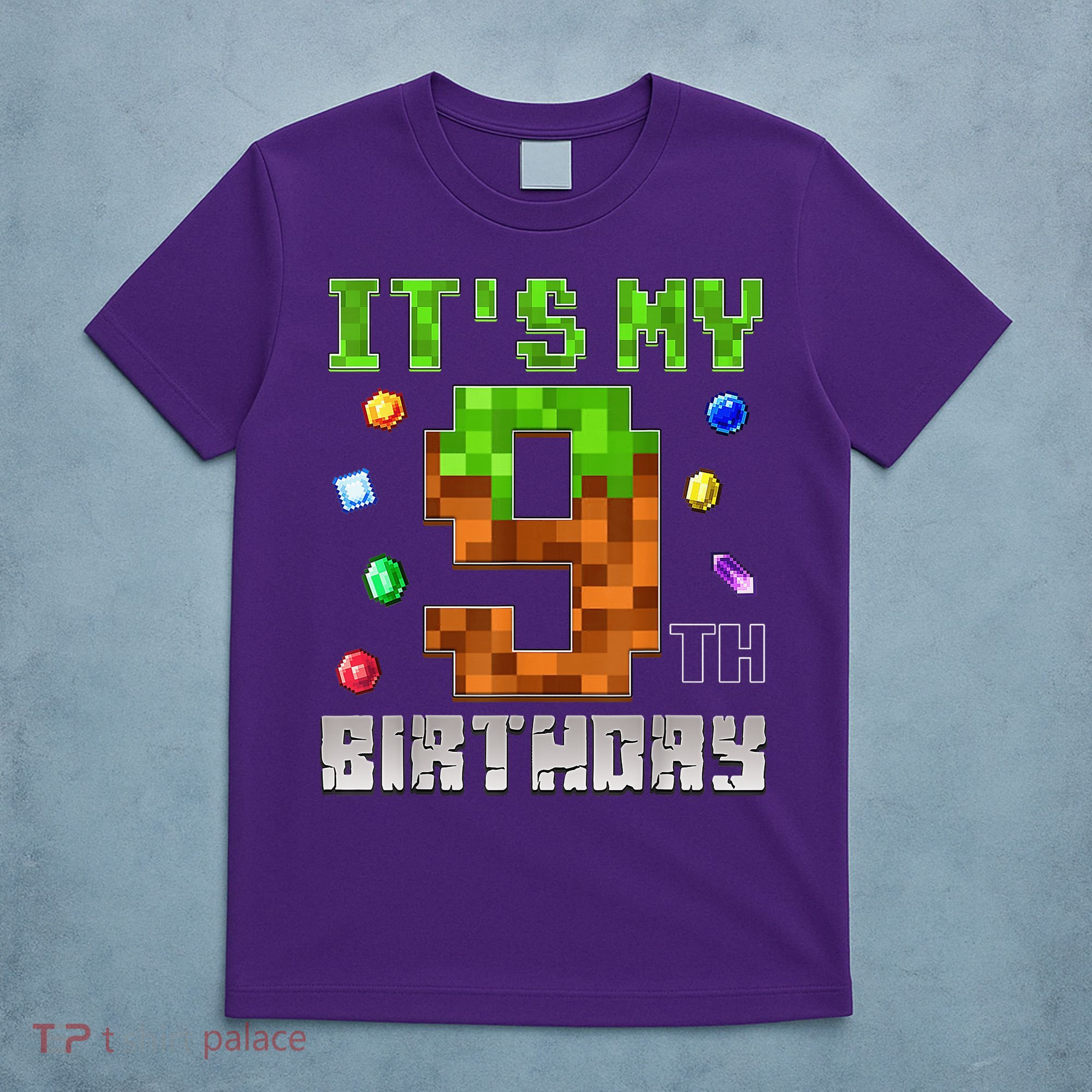 Birthday Boy It'S My 9th Birthday Video Game Pixel T-Shirt