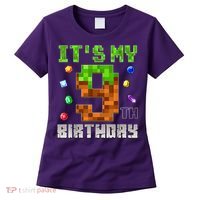 Birthday Boy It'S My 9th Birthday Video Game Pixel Women's T-Shirt thumb 0
