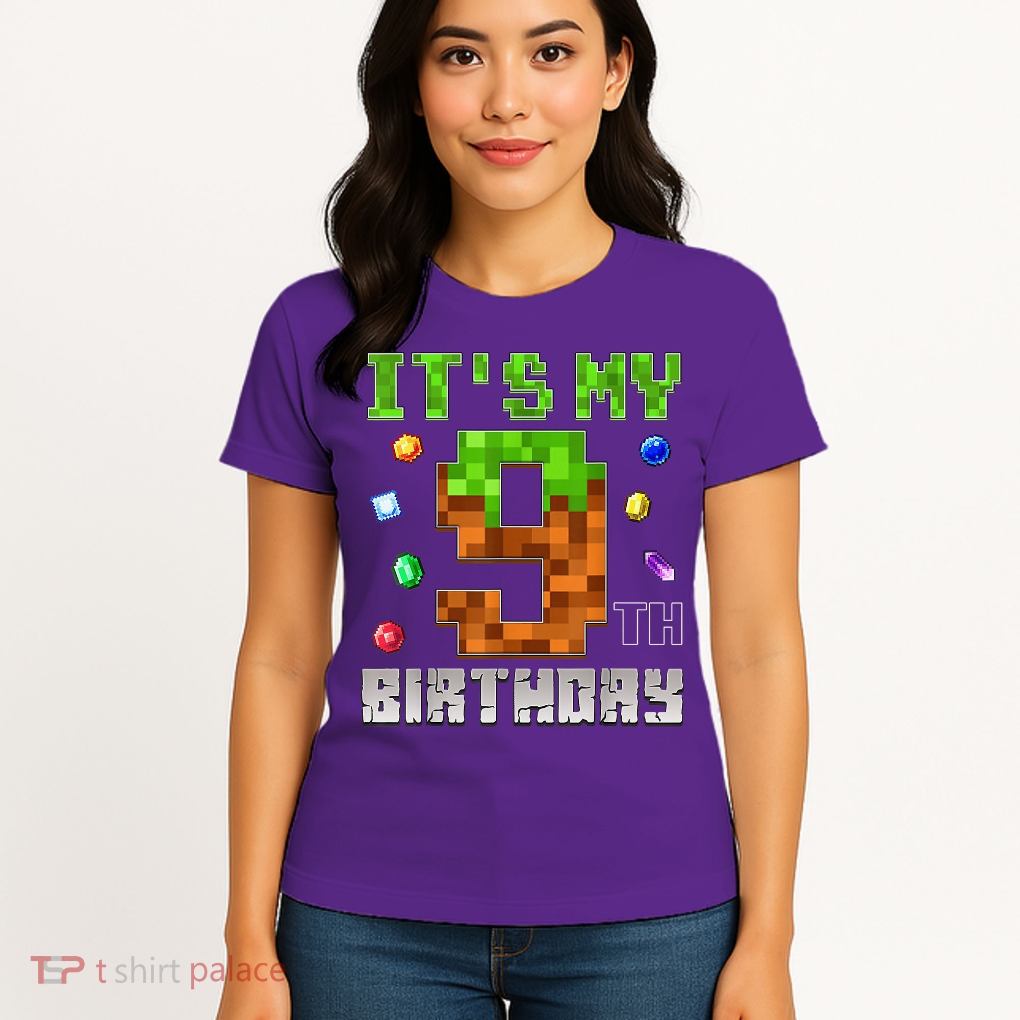 Birthday Boy It'S My 9th Birthday Video Game Pixel Women's T-Shirt