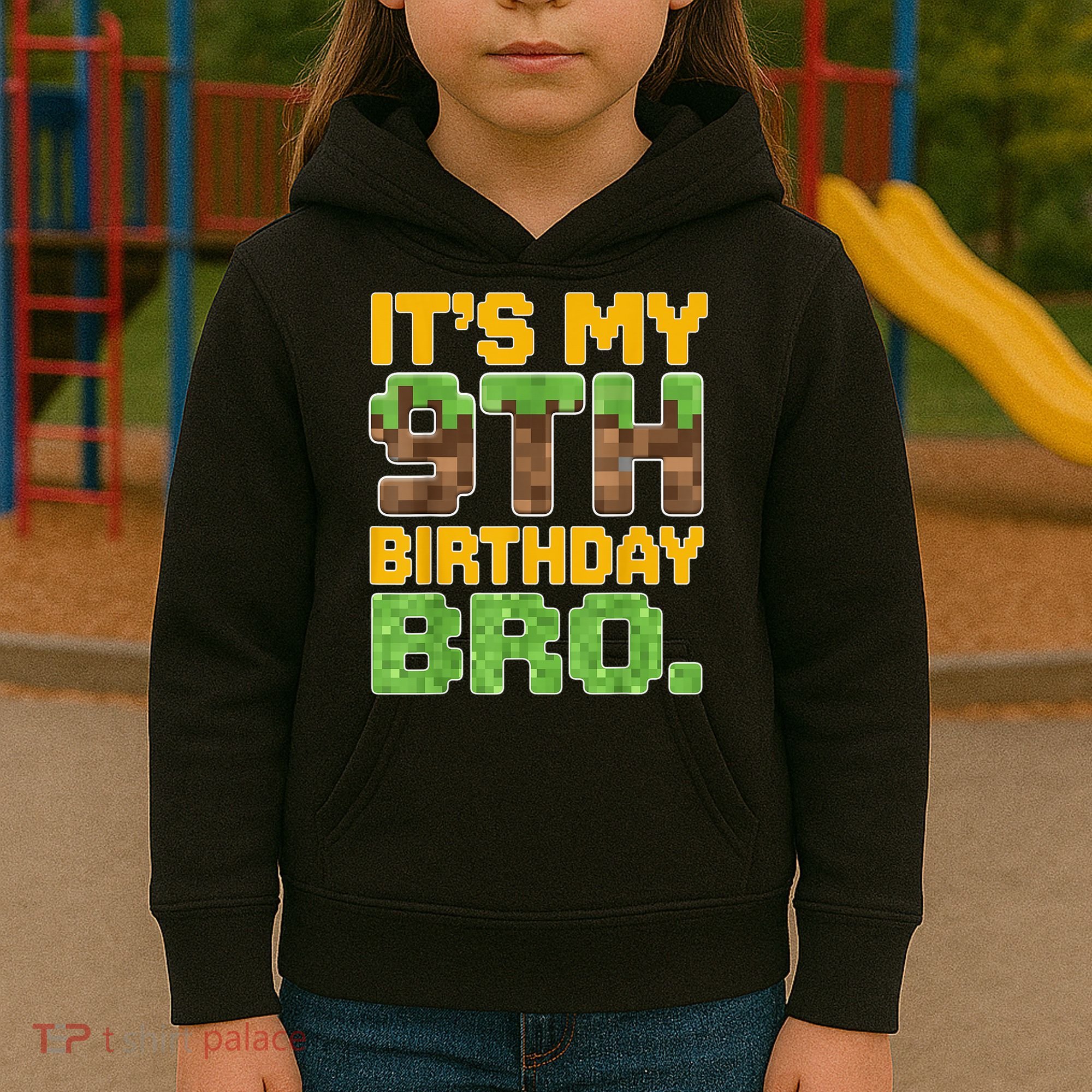 Birthday Boy It'S My 9th Birthday Video Game Pixel Kids Hoodie