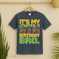 Birthday Boy It'S My 9th Birthday Video Game Pixel T-Shirt thumb 2