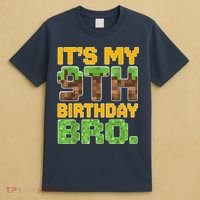 Birthday Boy It'S My 9th Birthday Video Game Pixel T-Shirt thumb 4