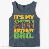 Birthday Boy It'S My 9th Birthday Video Game Pixel Tank Top thumb 2