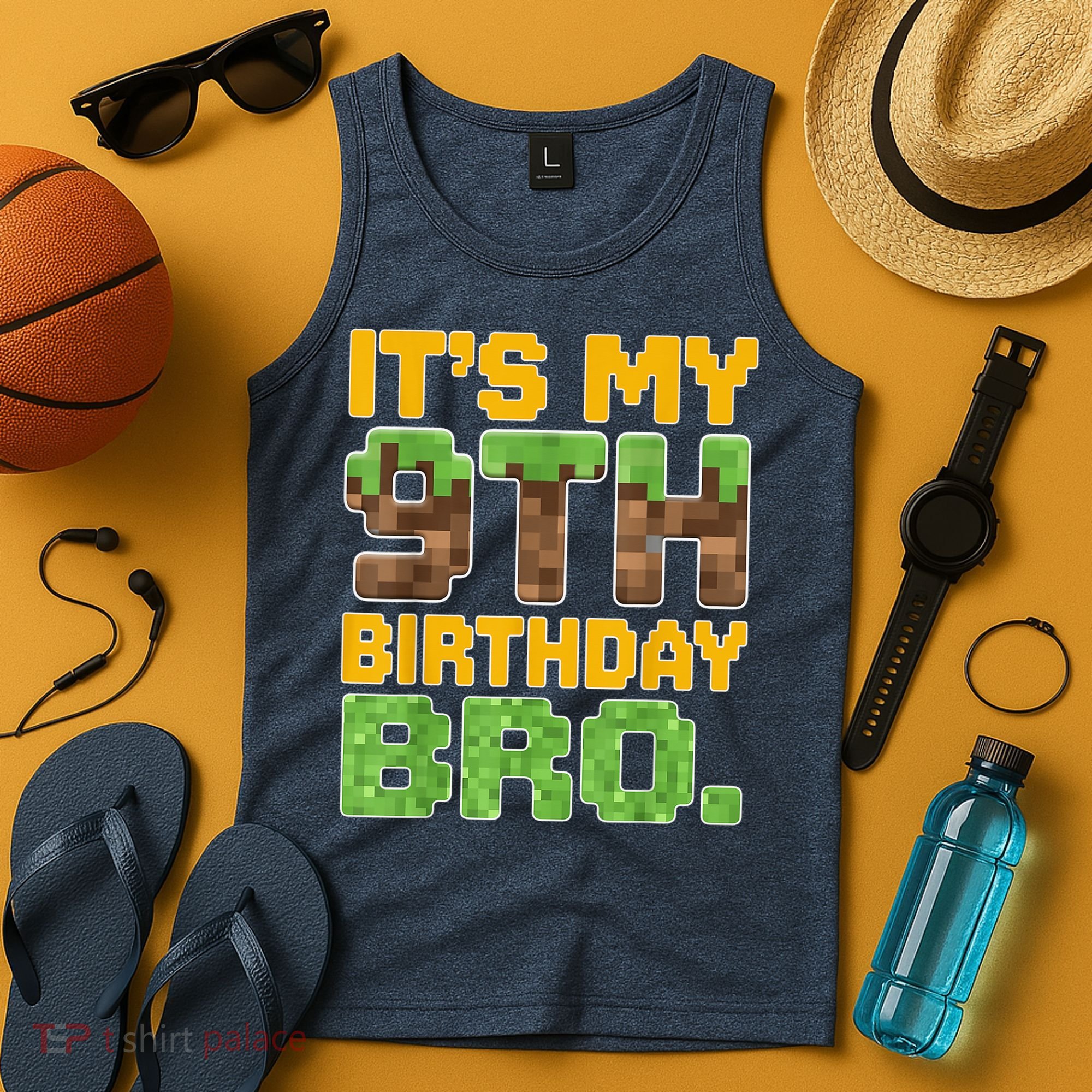 Birthday Boy It'S My 9th Birthday Video Game Pixel Tank Top