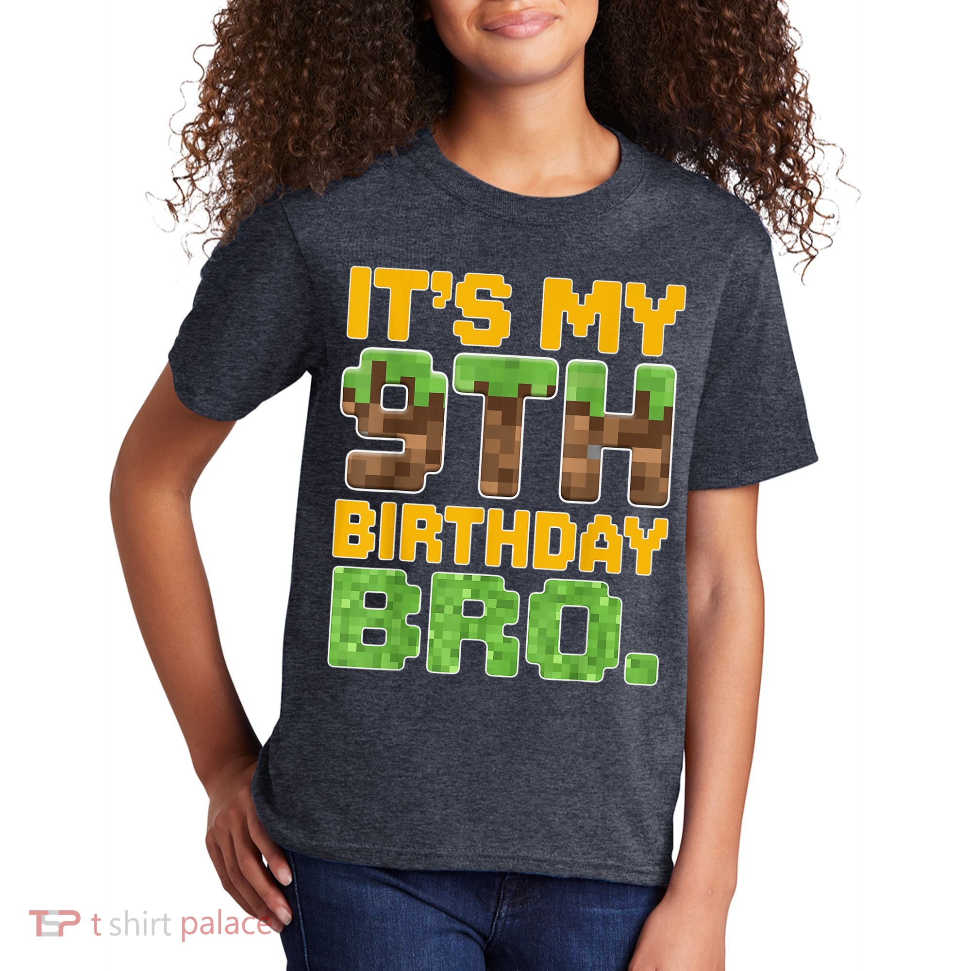 Birthday Boy It'S My 9th Birthday Video Game Pixel Kids T-Shirt