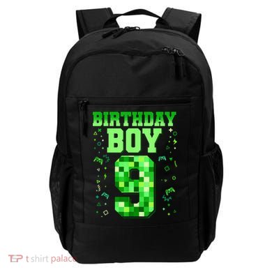 Birthday Boy It'S My 9th Birthday Video Game Pixel Backpack
