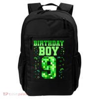Birthday Boy It'S My 9th Birthday Video Game Pixel Backpack thumb 0