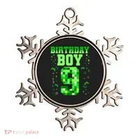 Birthday Boy It'S My 9th Birthday Video Game Pixel Ornament thumb 0