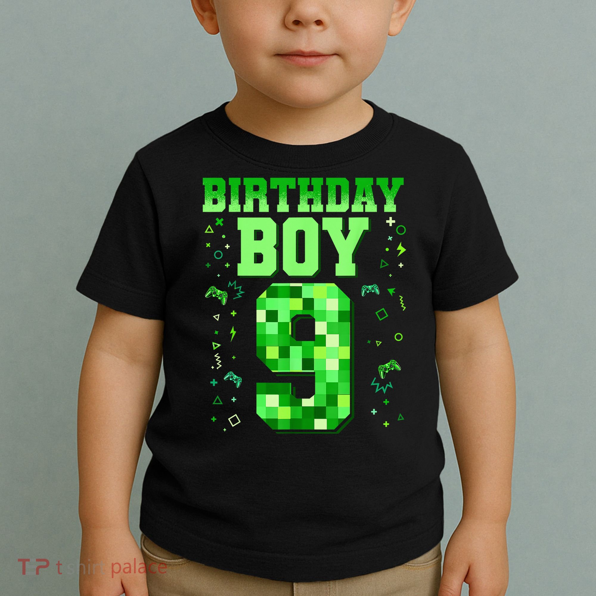 Birthday Boy It'S My 9th Birthday Video Game Pixel Toddler T-Shirt