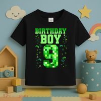 Birthday Boy It'S My 9th Birthday Video Game Pixel Toddler T-Shirt thumb 3