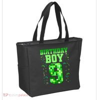 Birthday Boy It'S My 9th Birthday Video Game Pixel Tote Bag thumb 2