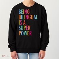 Being Bilingual Is A Super Power Teacher Women's Sweatshirt thumb 0