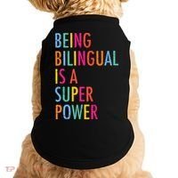 Being Bilingual Is A Super Power Teacher Doggie Tank thumb 0