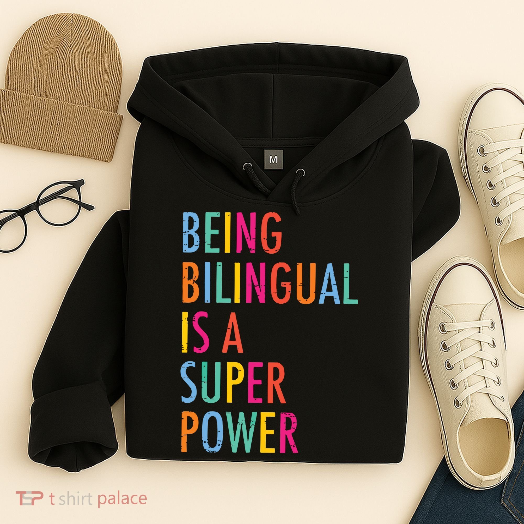Being Bilingual Is A Super Power Teacher Hoodie