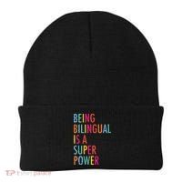 Being Bilingual Is A Super Power Teacher Beanie thumb 0