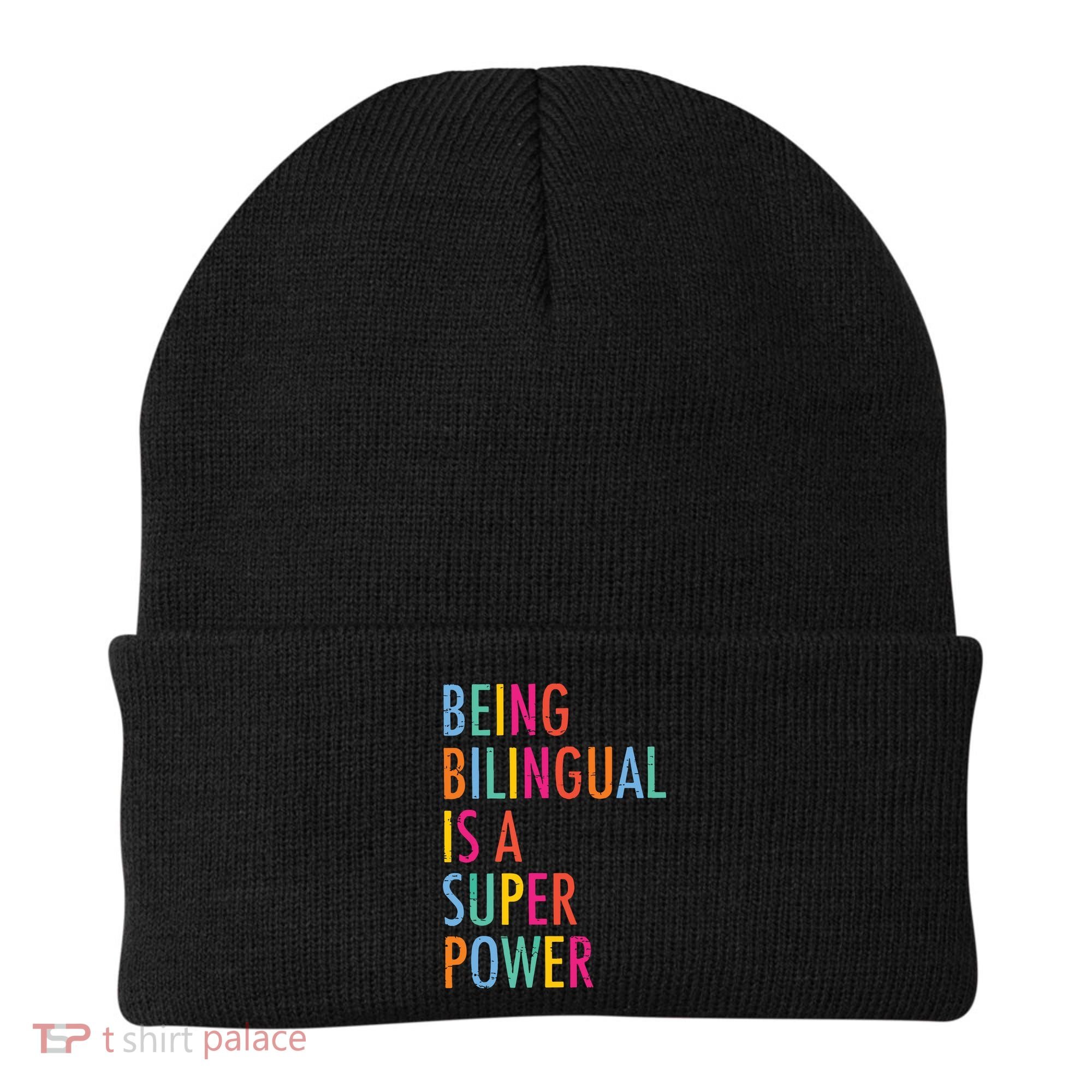 Being Bilingual Is A Super Power Teacher Beanie