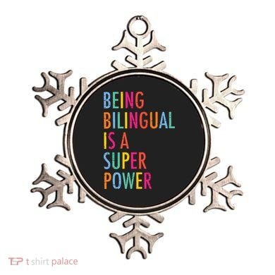 Being Bilingual Is A Super Power Teacher Ornament
