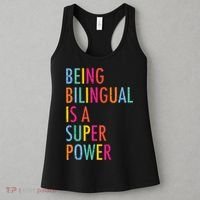 Being Bilingual Is A Super Power Teacher Women's Tank Top thumb 3
