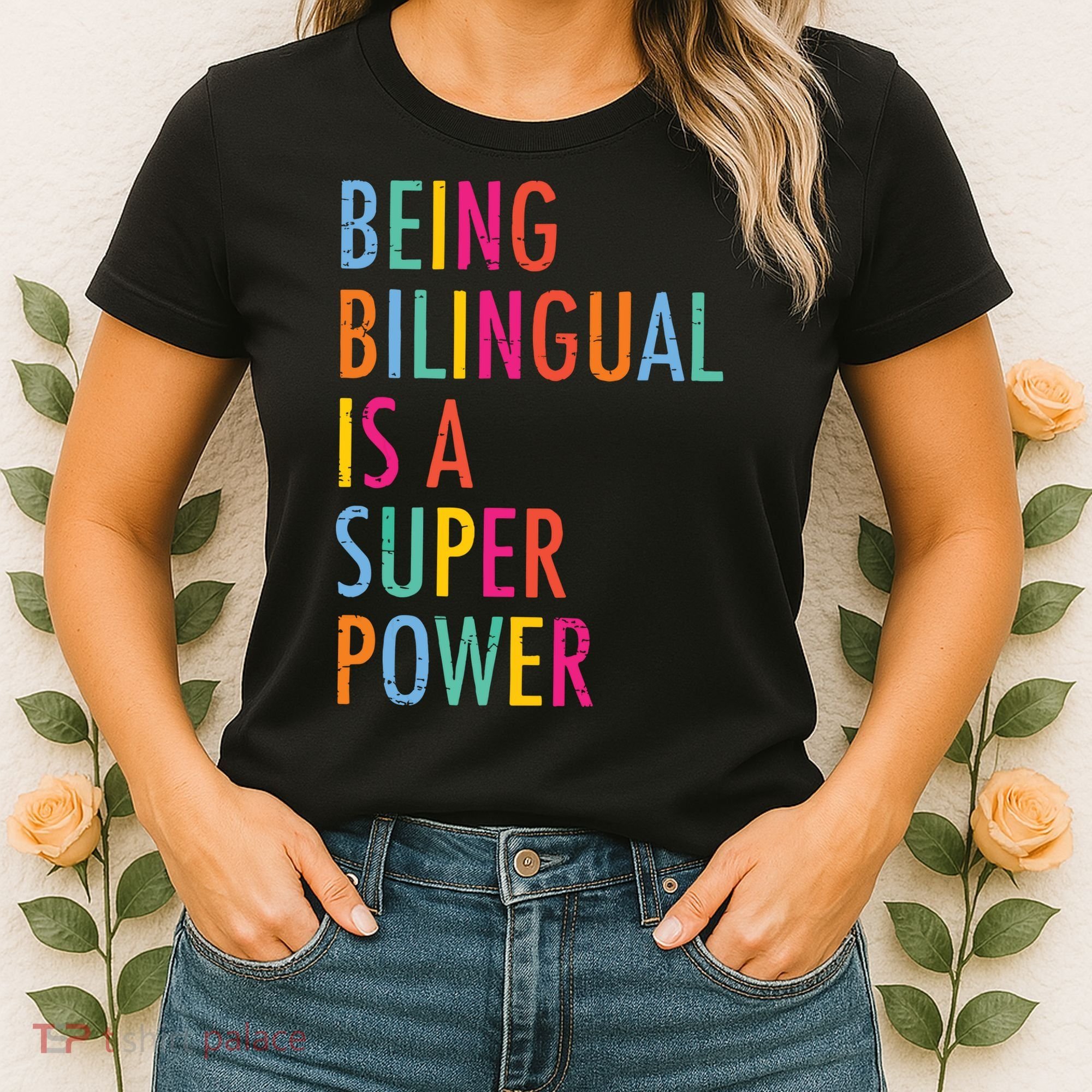 Being Bilingual Is A Super Power Teacher Women's T-Shirt